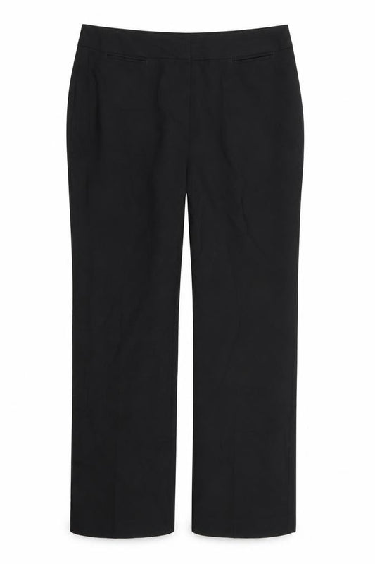Front view of Papaya women’s black trousers, size UK 12, 28-inch leg