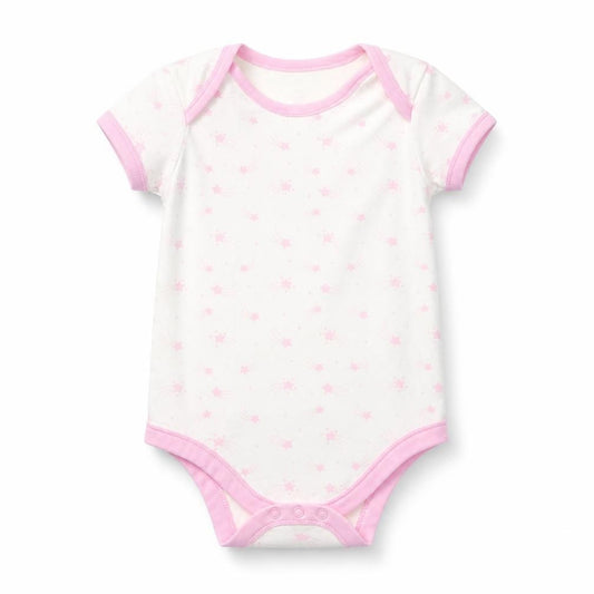 Front view of Matalan Baby White Polka Dot Babygrow One-Piece, size 18-24, Months