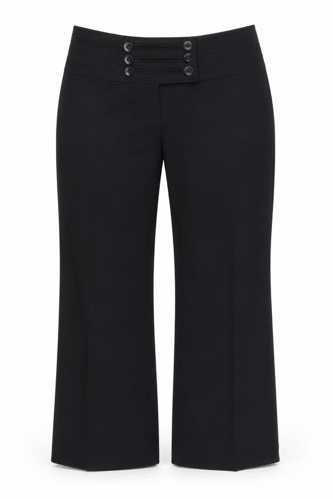 M&S Womens Black   Trousers  Size 16 L27 in