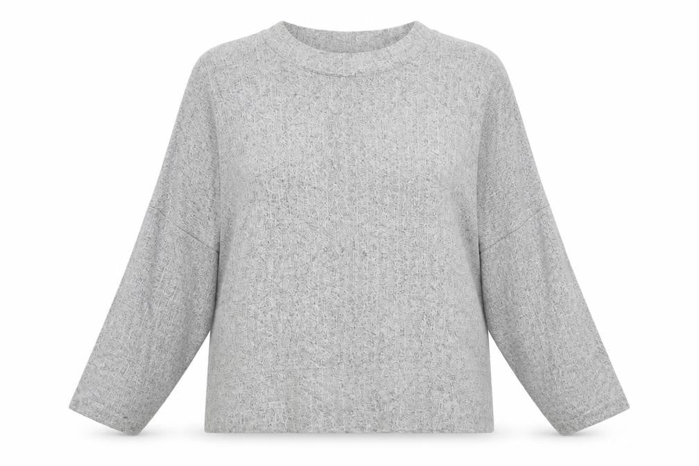Front view of Marks & Spencer women’s grey jumper, size UK 20