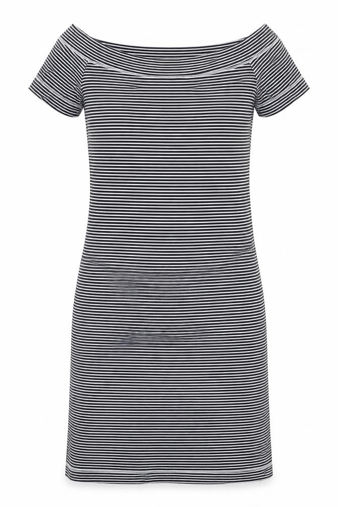 Front view of H&M women’s multicoloured striped a-line, size S