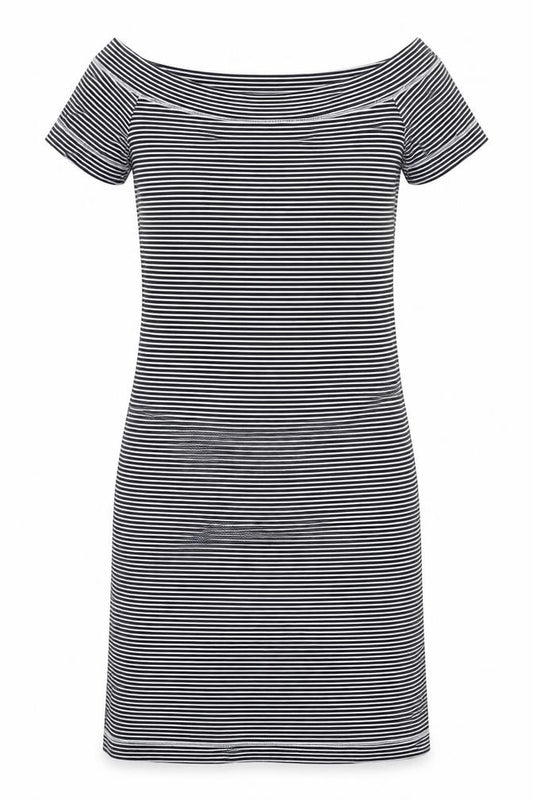 Front view of H&M women’s multicoloured striped a-line, size S