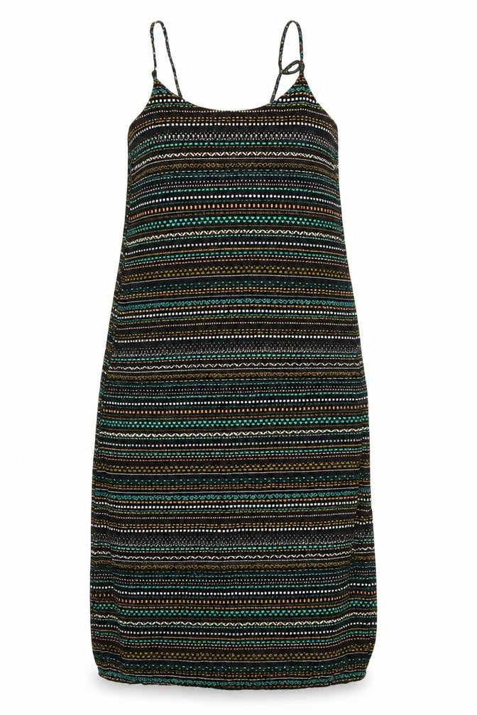Front view of H&M women’s multicoloured fit & flare, size UK 4