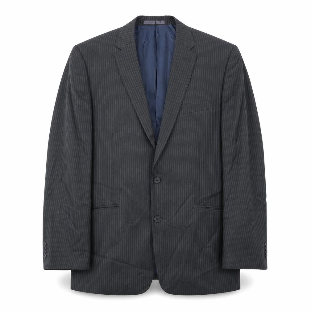 Aspen & Court Mens Grey Striped  Jacket Blazer Size 44