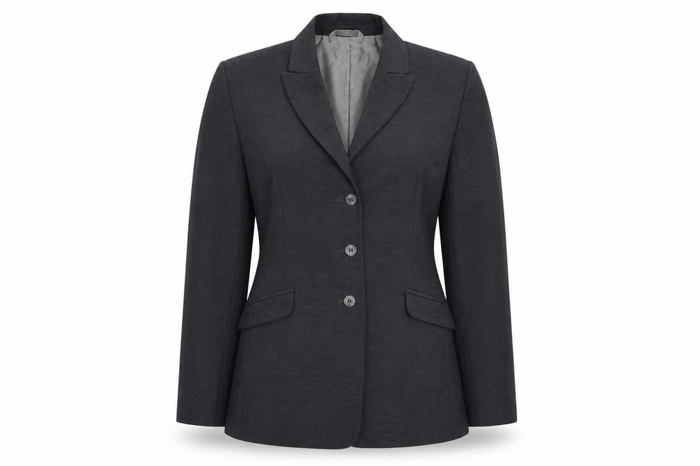 Front view of Marks & Spencer women’s grey jacket suit jacket, size UK 10