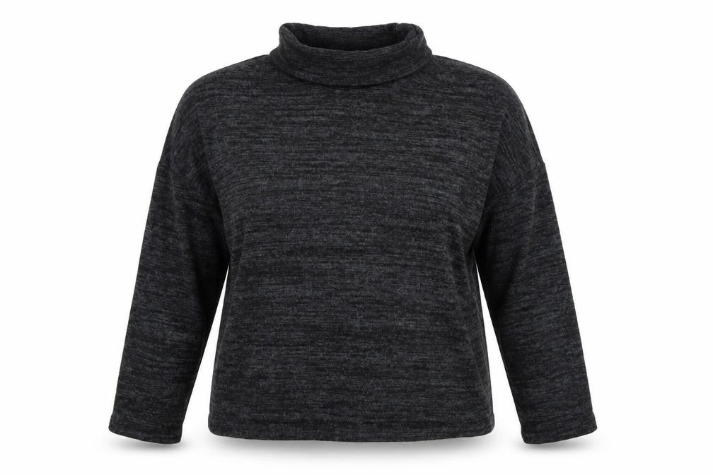 Front view of H&M women’s grey basic blouse, size L