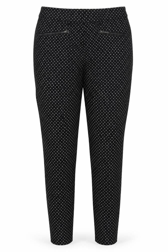 Yessica Womens Black Polka Dot  Trousers  Size 6 L27 in