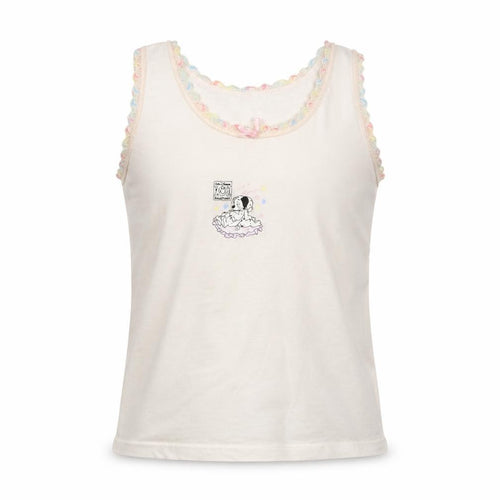 Preworn Girls Pink Animal Print   Pyjama Top Size 5-6 Years  - Dalmations