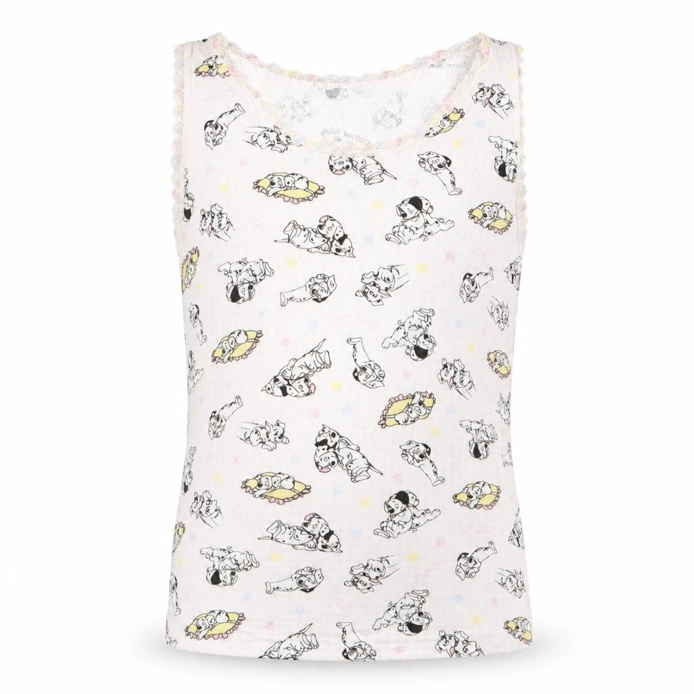 Preworn Girls Pink Animal Print   Pyjama Top Size 7-8 Years  - Dalmations