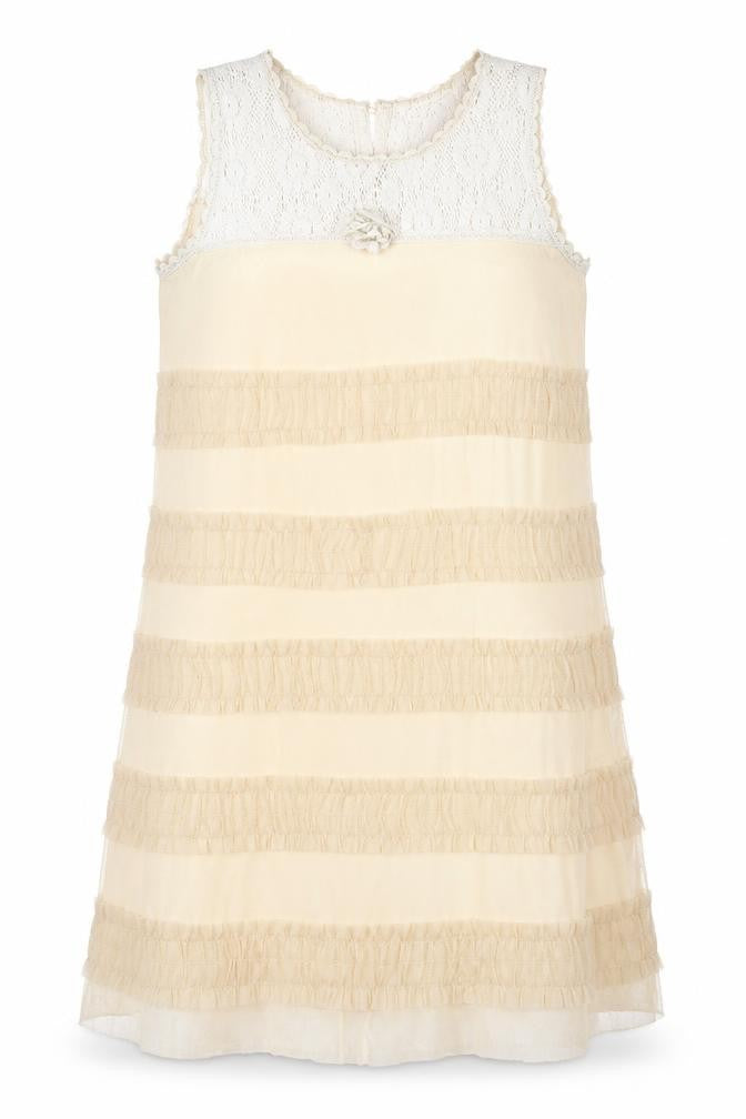 Front view of Urban Behavior women’s gold a-line, size UK 14