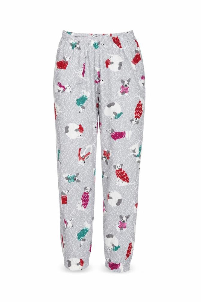 Front view of Marks & Spencer women’s grey trousers, size UK 8, 24-inch leg