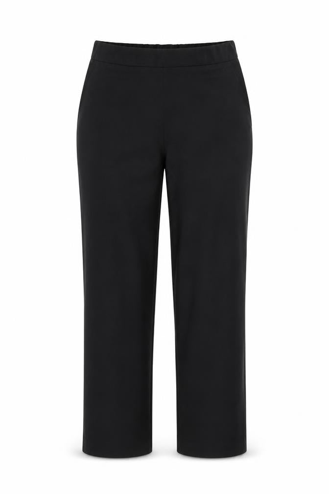 Front view of Marks & Spencer women’s black trousers, size UK 10, 26-inch leg