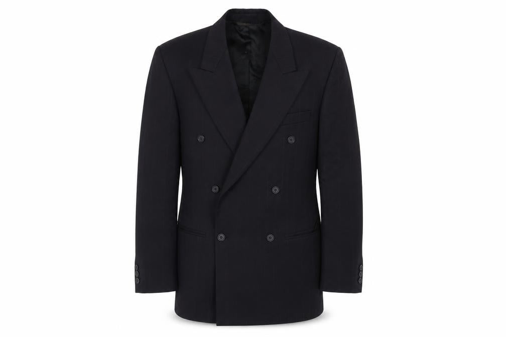 Front view of Marks & Spencer men’s blue jacket suit jacket, size 42