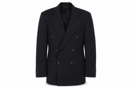 Front view of Marks & Spencer men’s blue jacket suit jacket, size 42