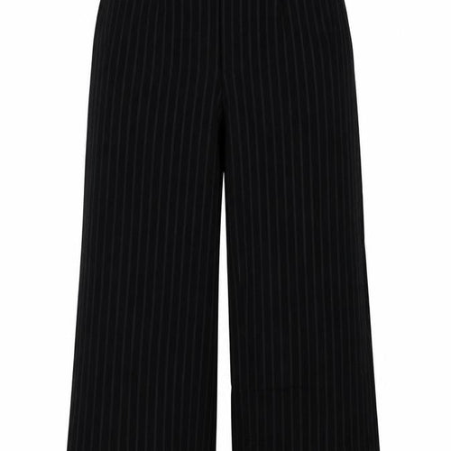Oasis Womens Black Striped  Trousers  Size 12 L25 in