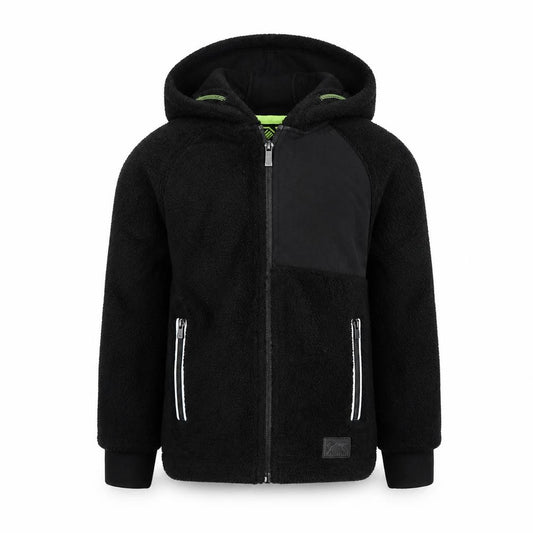 Front view of Urban Dept boys’ black jacket, size 6, years