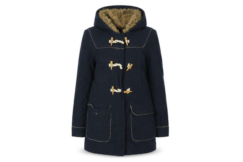Internationale Womens Blue   Parka Coat Size 12