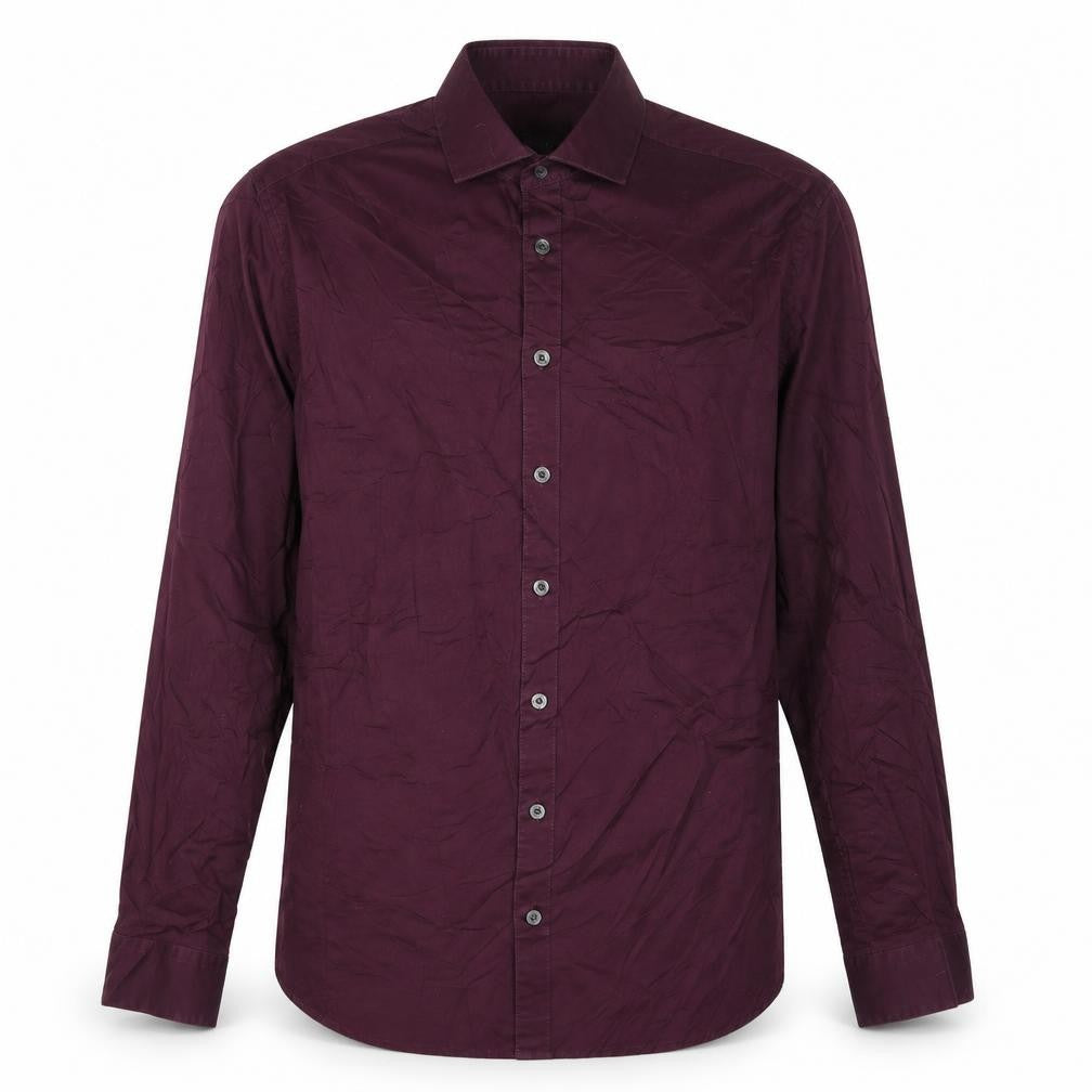 Tiger Mens Purple    Button-Up Size L