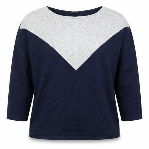 Bonmarché Womens Blue  Knit Pullover Jumper Size 14  - Colourblock