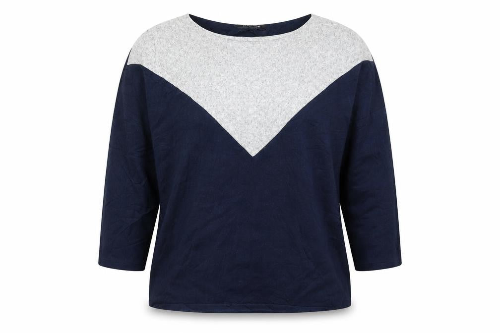 Bonmarché Womens Blue  Knit Pullover Jumper Size 14  - Colourblock