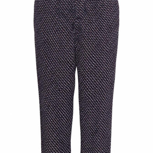 Marks and Spencer Womens Red Geometric  Trousers  Size S L27 in - Blue