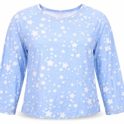 Dorothy Perkins Womens Blue Geometric  Top Pyjama Top Size M  - Stars