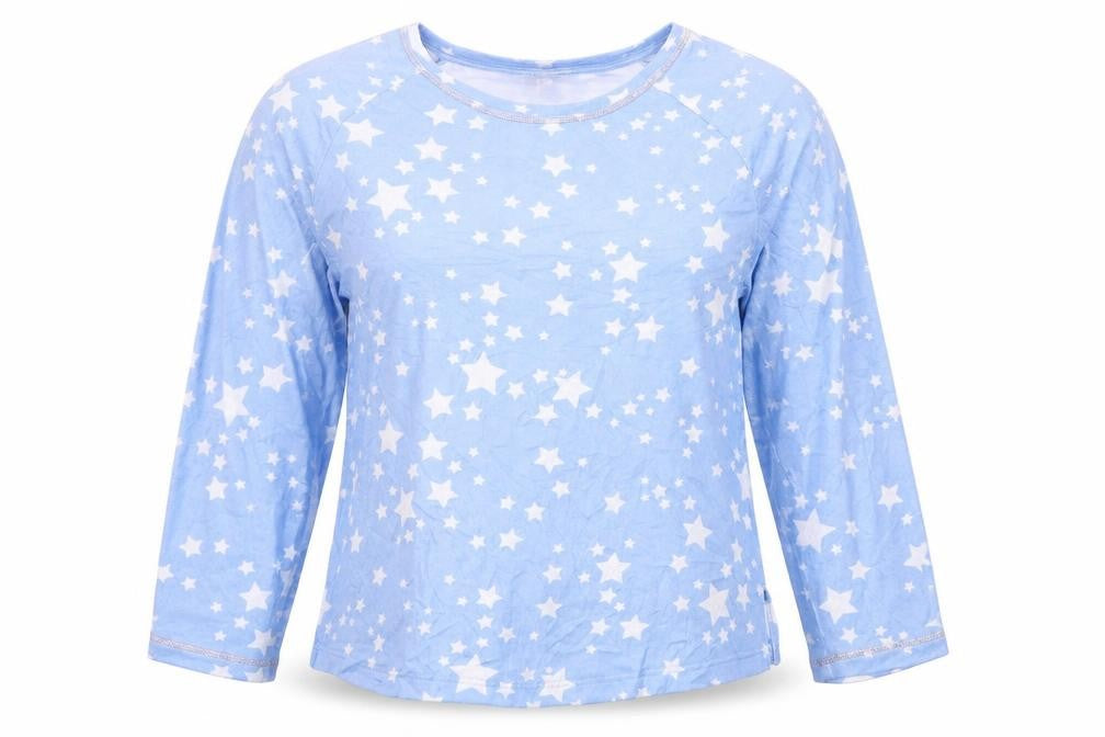 Dorothy Perkins Womens Blue Geometric  Top Pyjama Top Size M  - Stars
