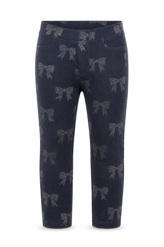 Front view of H&M girls’ blue capri trousers, size 10, years