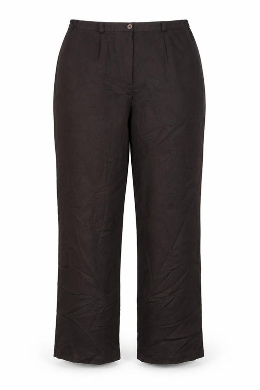 Front view of VINCI women’s brown trousers, size UK 16, 30-inch leg