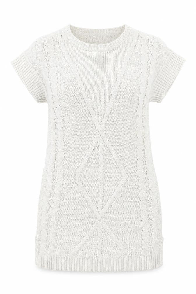 Front view of Marks & Spencer women’s grey knit jumper, size UK 10