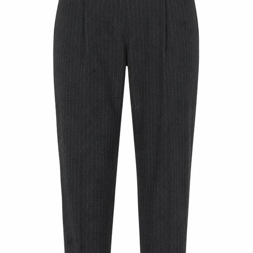 BHS Womens Grey Striped  Chino Trousers Size 16 L27 in