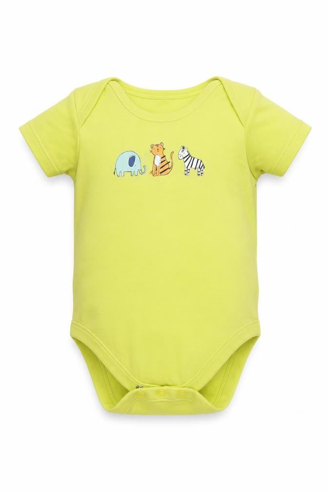 George Girls Yellow Geometric Jersey Babygrow One-Piece Size 9-12 Months  - Tiger