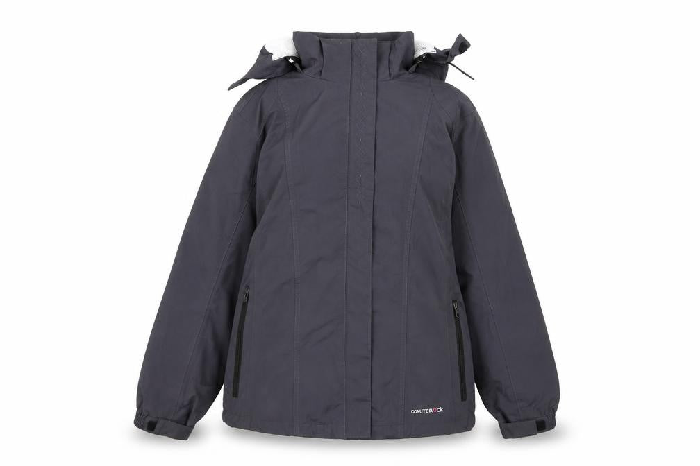 Front view of white rock women’s grey jacket coat, size UK 10