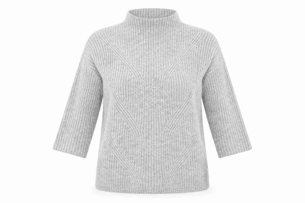 Front view of Debenhams women’s grey jumper, size UK 10