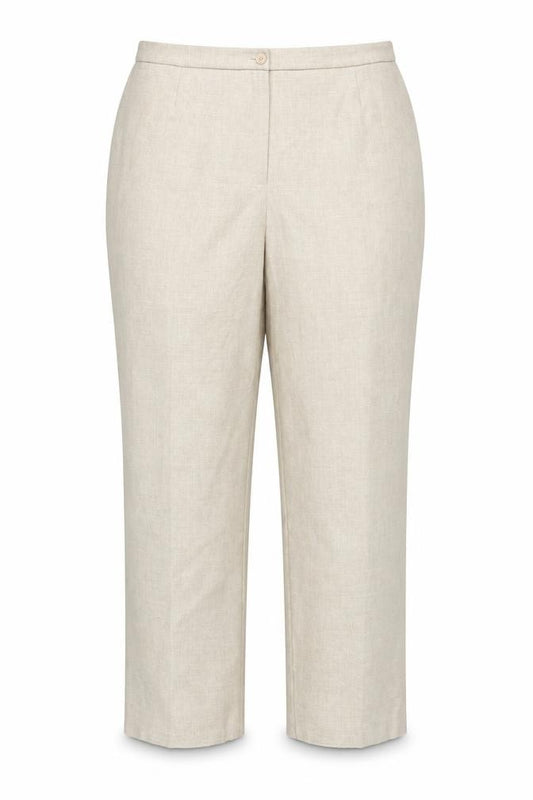 Front view of Classics women’s beige trousers, size UK 18, 27-inch leg