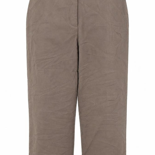 Essential Collection Womens Brown   Cropped Trousers Size 20 L23 in