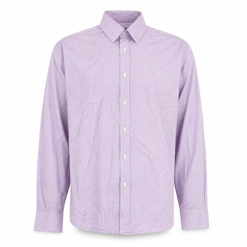 Tailor & cutter Mens Purple Striped   Dress Shirt Size 16