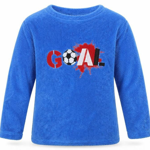 Chill out Boys Blue    Pyjama Top Size 8-9 Years  - Football