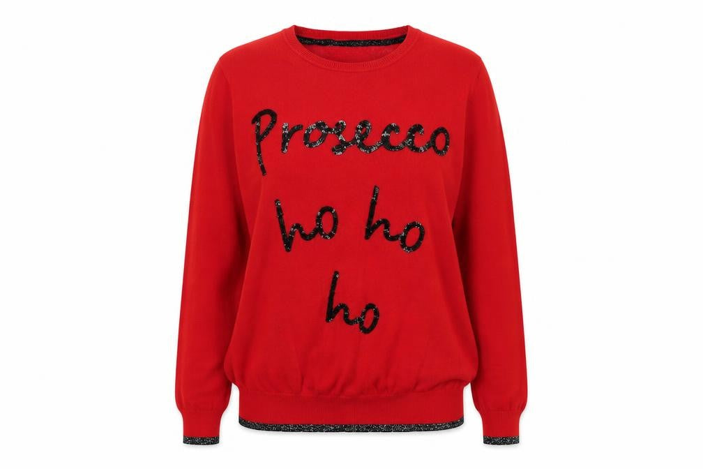 Front view of Papaya women’s red jumper, size S
