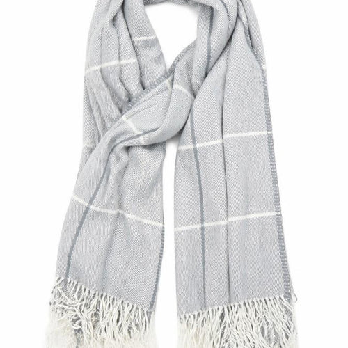 Country Club Unisex Grey Check   Shawl/Wrap