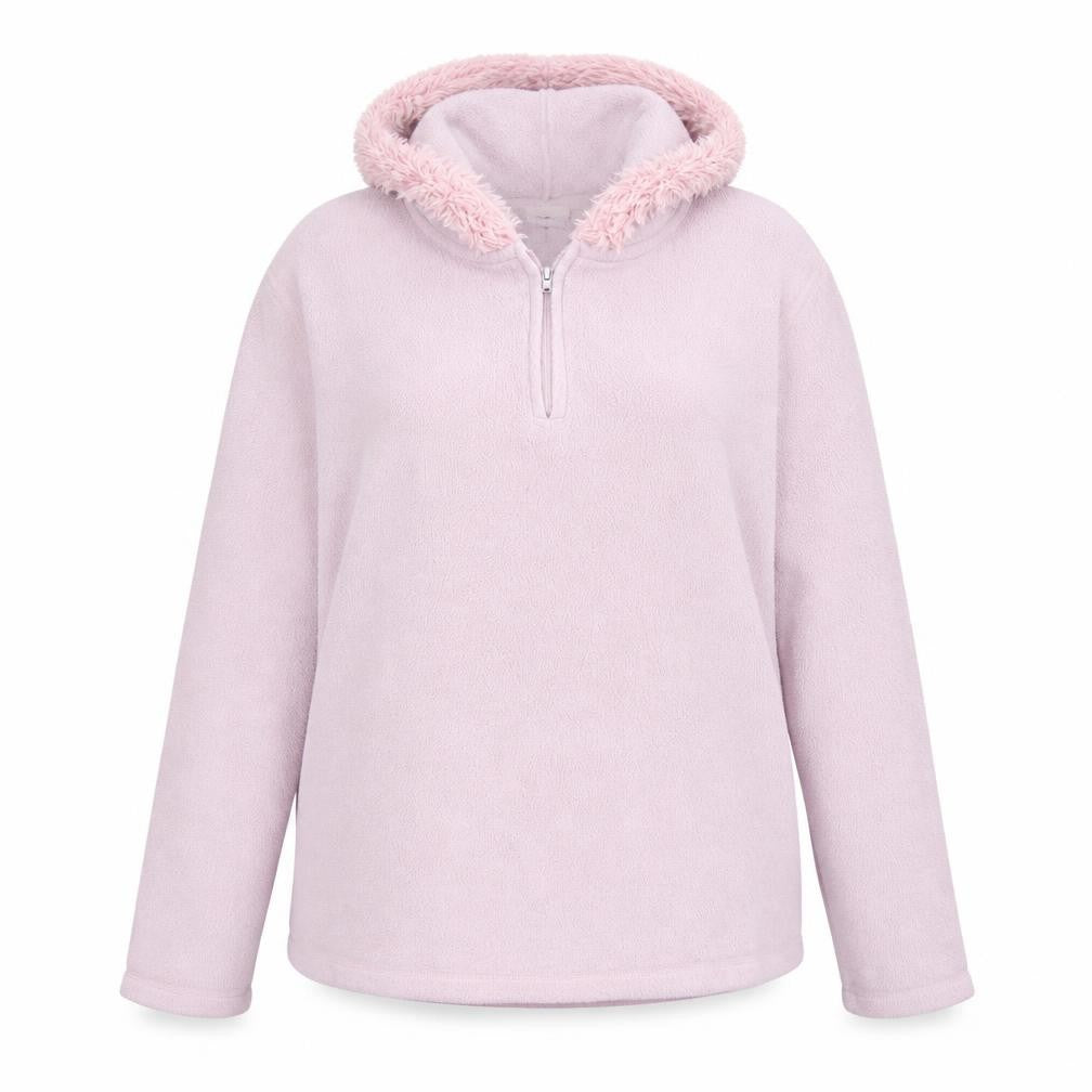 Front view of Next women’s purple pullover hoodie, size UK 16