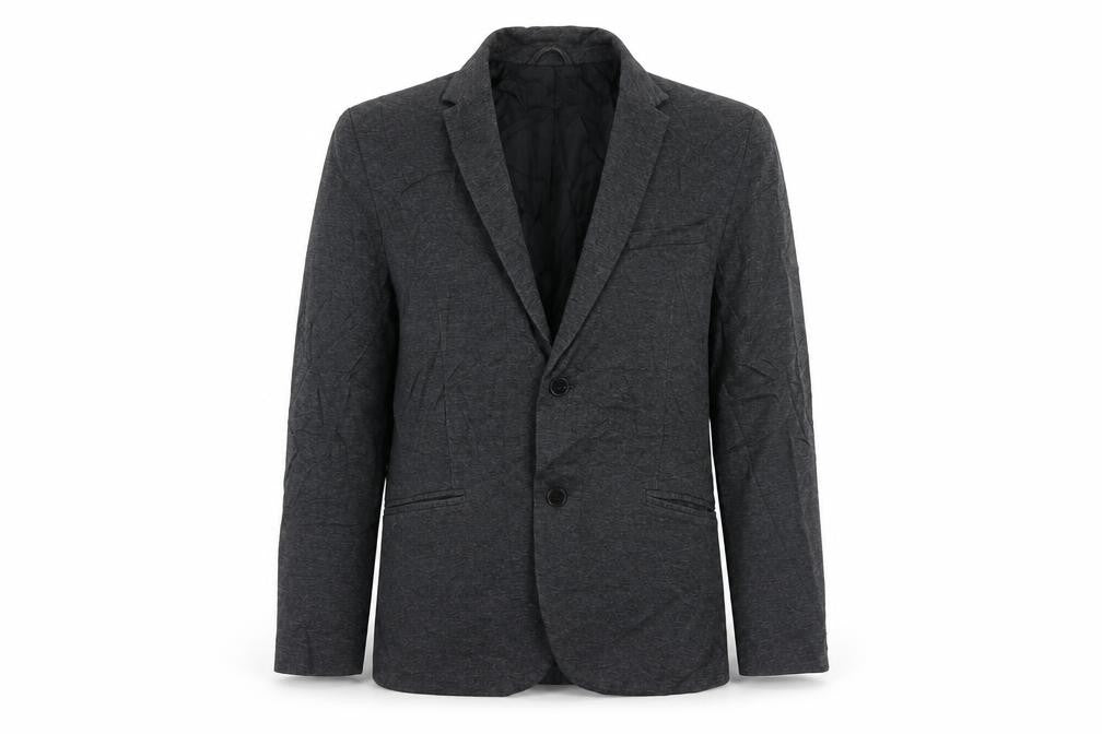 Front view of H&M women’s grey jacket blazer, size UK 10