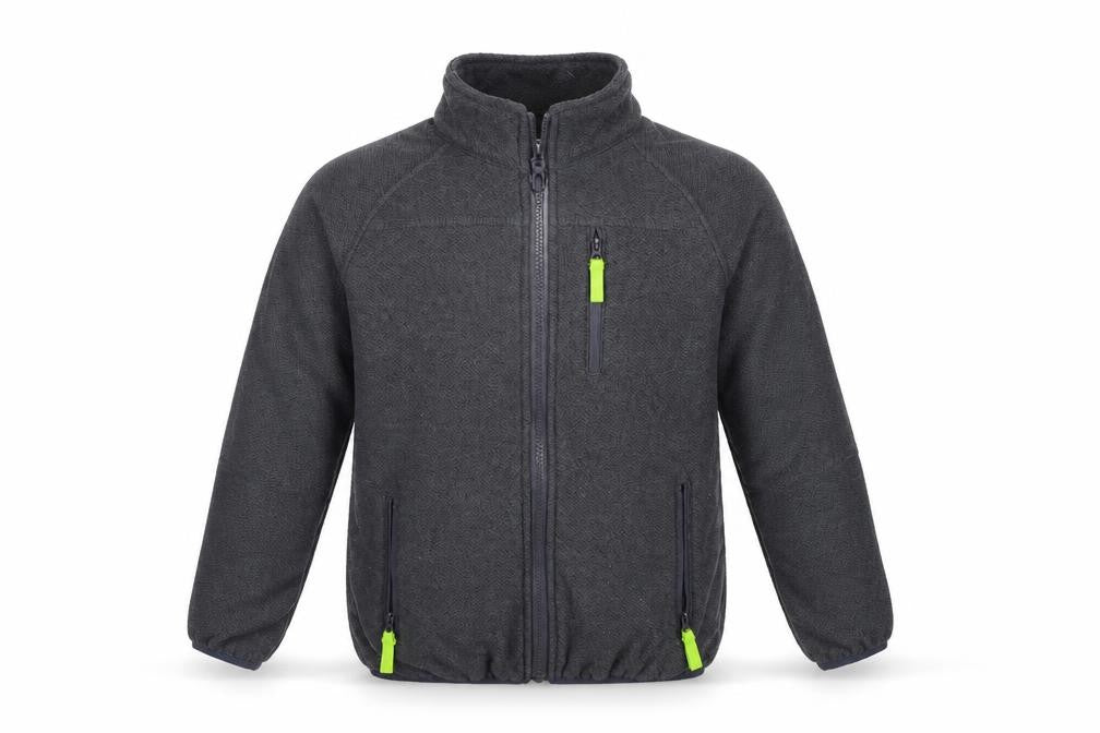 Front view of Crane boys’ grey jacket coat, size 9-10, years