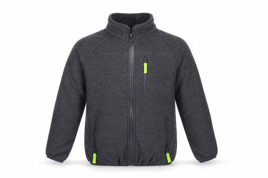 Front view of Crane boys’ grey jacket coat, size 9-10, years