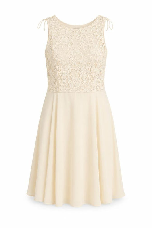 Front view of F&F women’s beige a-line, size UK 10