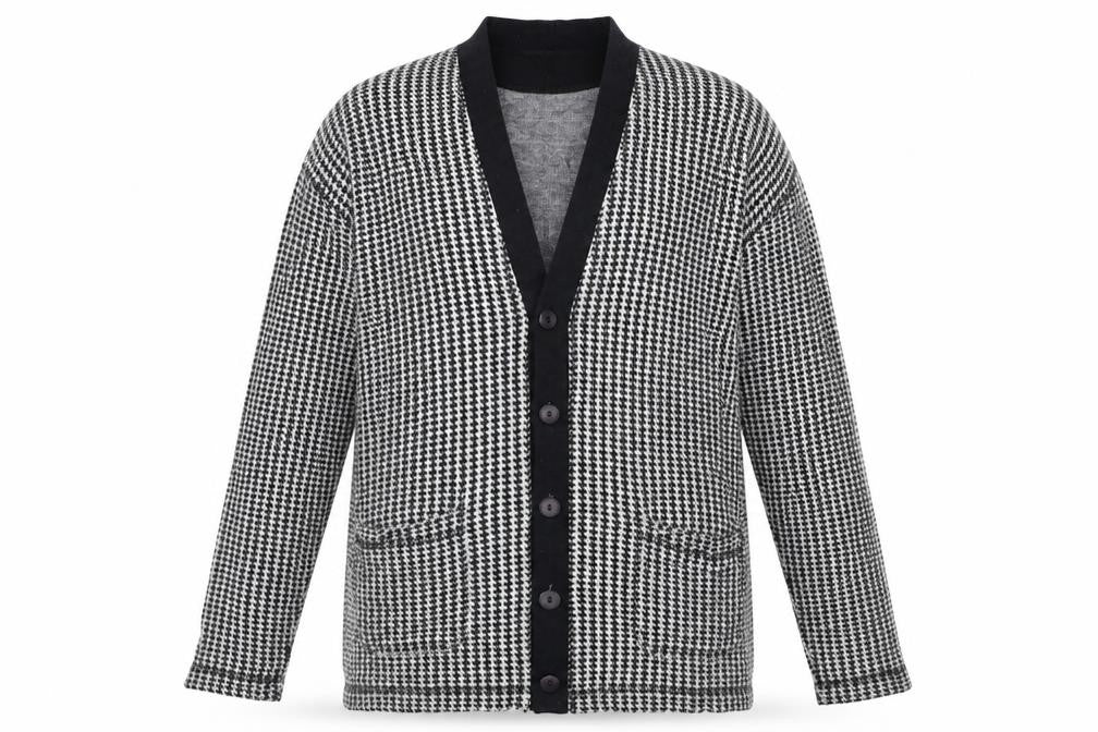 BHS Womens Grey Geometric  Cardigan Jumper Size 10