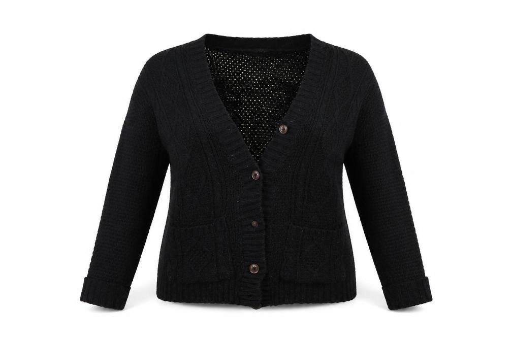 Infiniti Womens Black   Cardigan Jumper Size 2XL