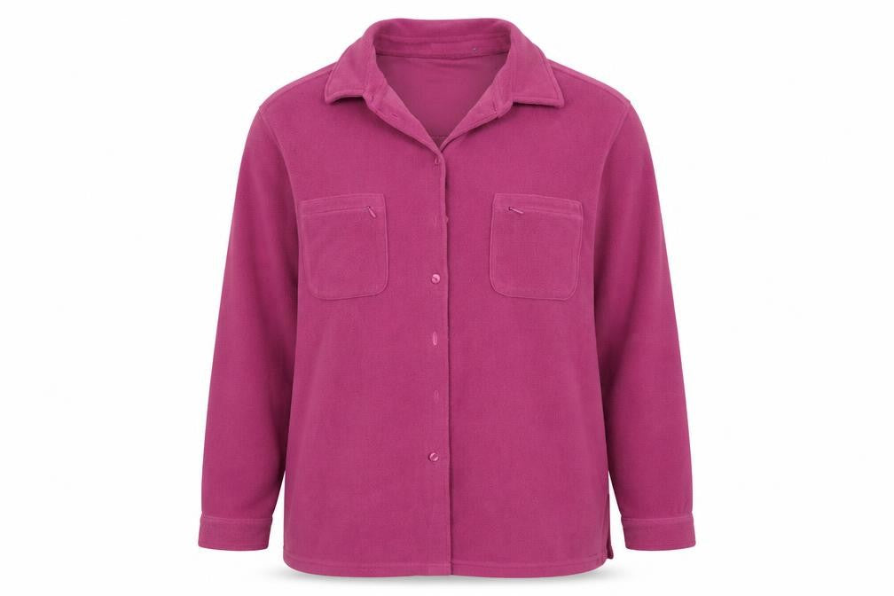 Front view of M&Co women’s pink jacket coat, size 2XL