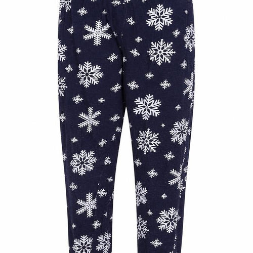 B&M Girls Blue Geometric  Top Pyjama Pants Size 7-8 Years  - SNOW FLAKE