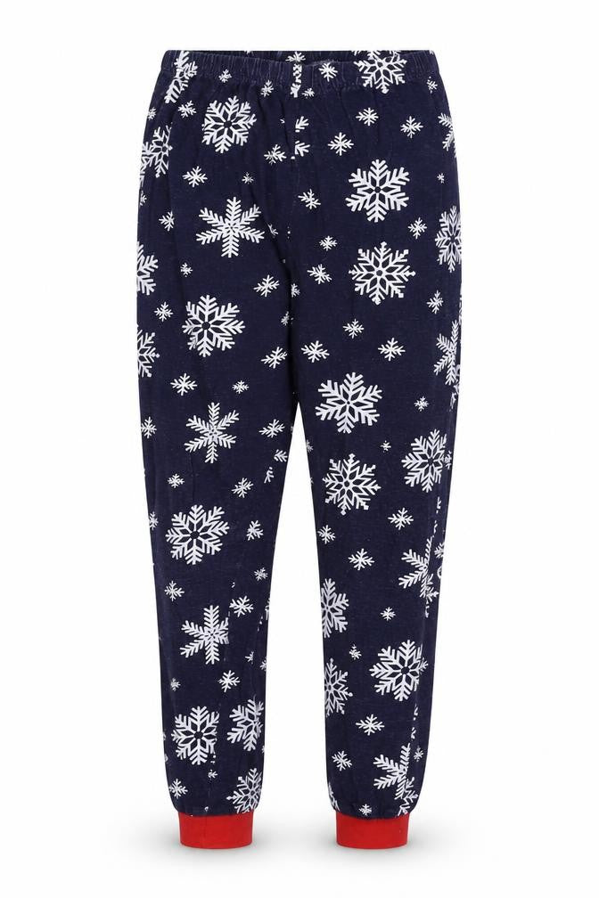 B&M Girls Blue Geometric  Top Pyjama Pants Size 7-8 Years  - SNOW FLAKE